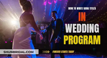 Crafting Memorable Song Titles for Your Wedding Program