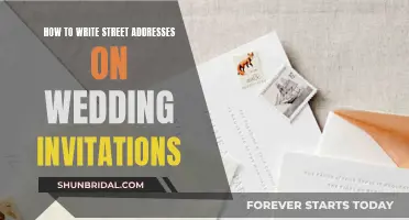 Writing Wedding Invites: Formatting Street Addresses with Style