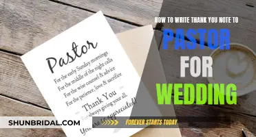 Expressing Gratitude: Crafting a Heartfelt Thank You Note to Your Wedding Pastor