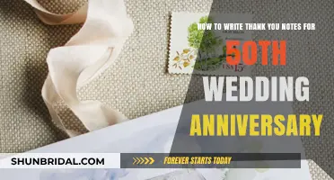 Crafting Heartfelt Thank You Notes for Your 50th Wedding Anniversary