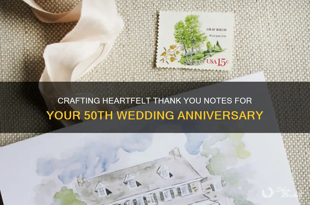 how to write thank you notes for 50th wedding anniversary
