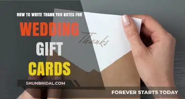 Thoughtful Gratitude: Crafting Perfect Thank You Notes for Wedding Gift Cards