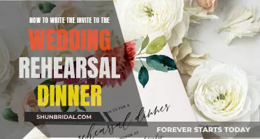 Writing the Perfect Wedding Rehearsal Dinner Invite