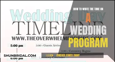 Crafting the Perfect Wedding Timeline: A Guide to Writing the Time on Your Program