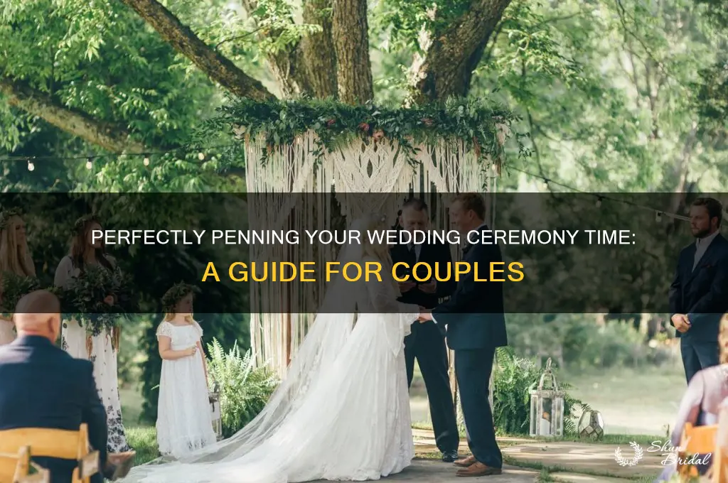how to write time of wedding ceremony