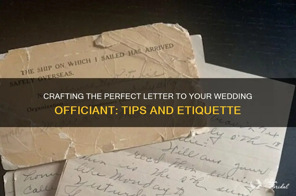 how to write to a wedding officiant