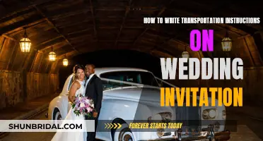 Transportation Instructions: A Guide for Wedding Invitations