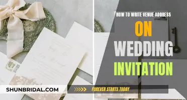 Writing Venue Addresses: Wedding Invitation Etiquette