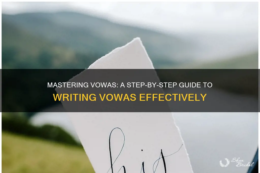 how to write vowa