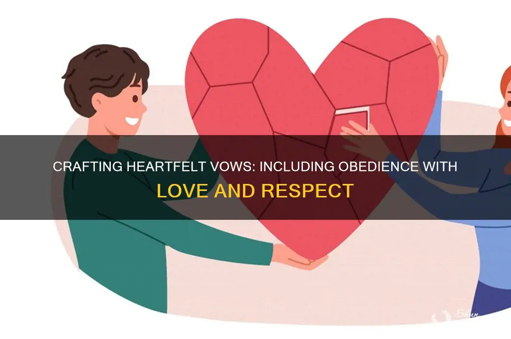 how to write vows including obedience