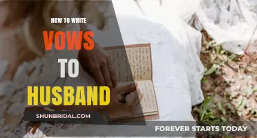 Crafting Heartfelt Vows: A Guide to Writing Promises to Your Husband