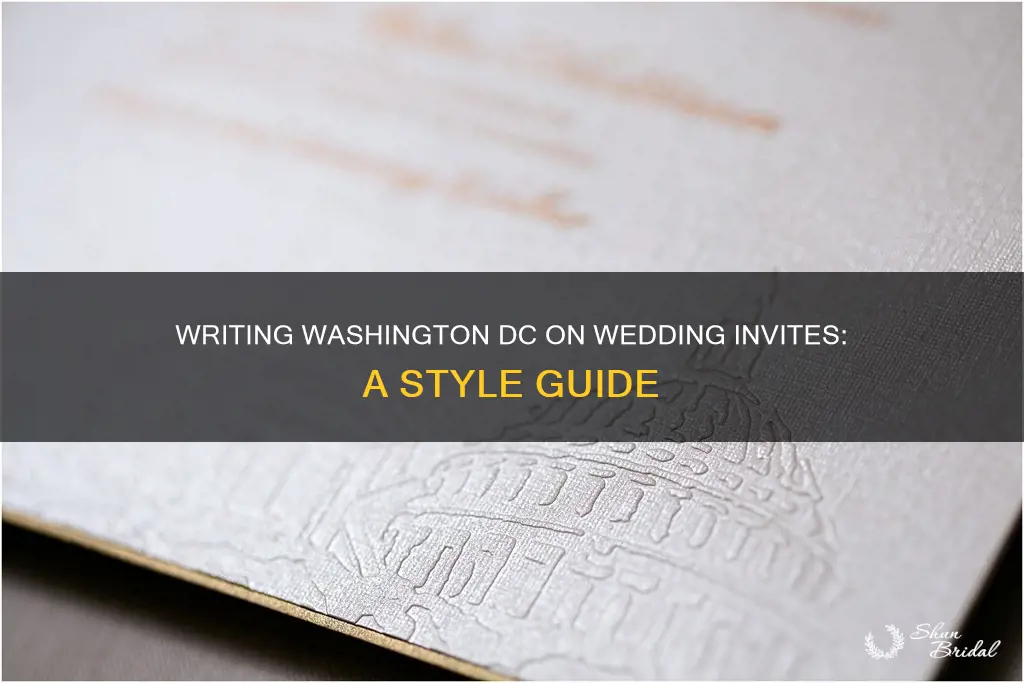 how to write washington dc on wedding invitation