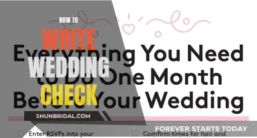 Writing the Perfect Wedding Check: A Step-by-Step Guide