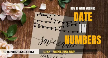 Writing Your Wedding Date: The Numerical Way