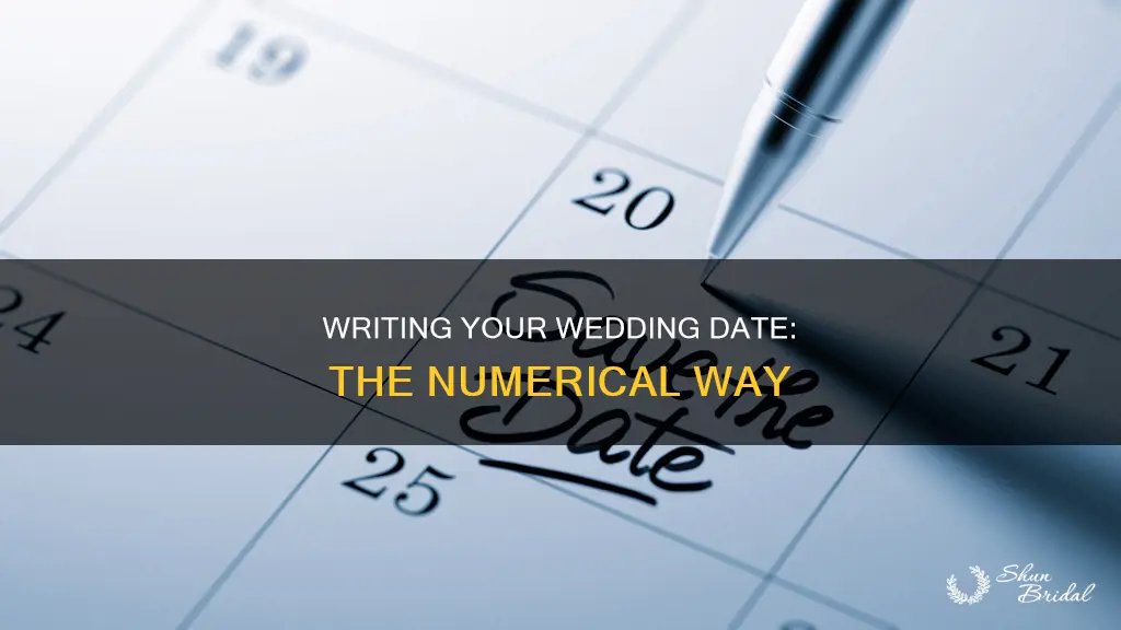 how to write wedding date in numbers