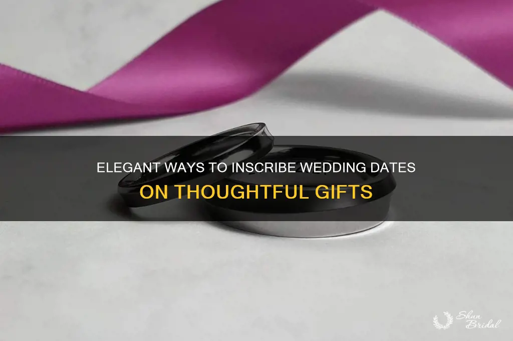 how to write wedding dates on gifts