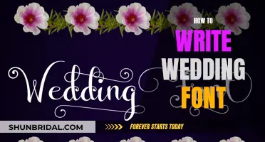 The Art of Wedding Font Writing: A Guide to Creating Elegant, Handwritten Scripts