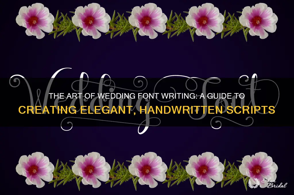 how to write wedding font