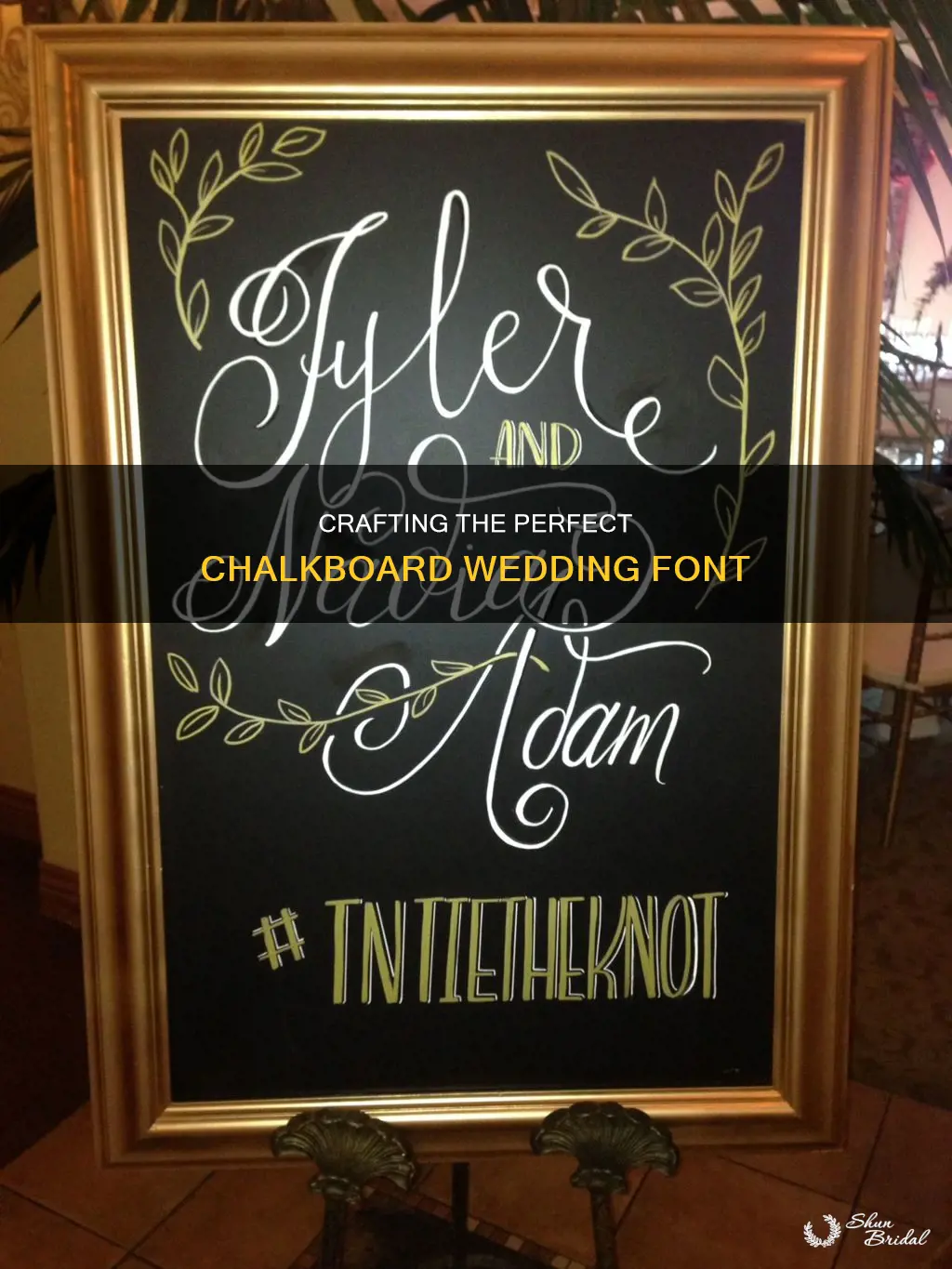 how to write wedding fonts on chalkboards