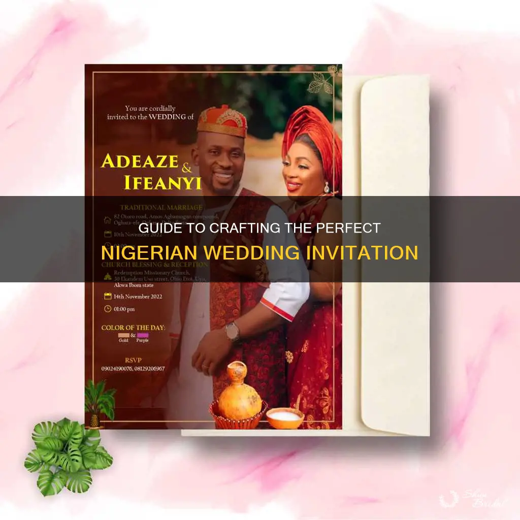 how to write wedding invitation card in nigeria