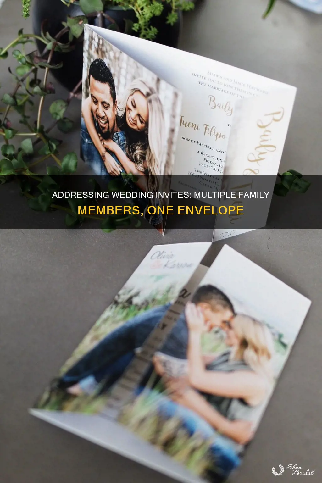 how to write wedding invitations address with multiple family members