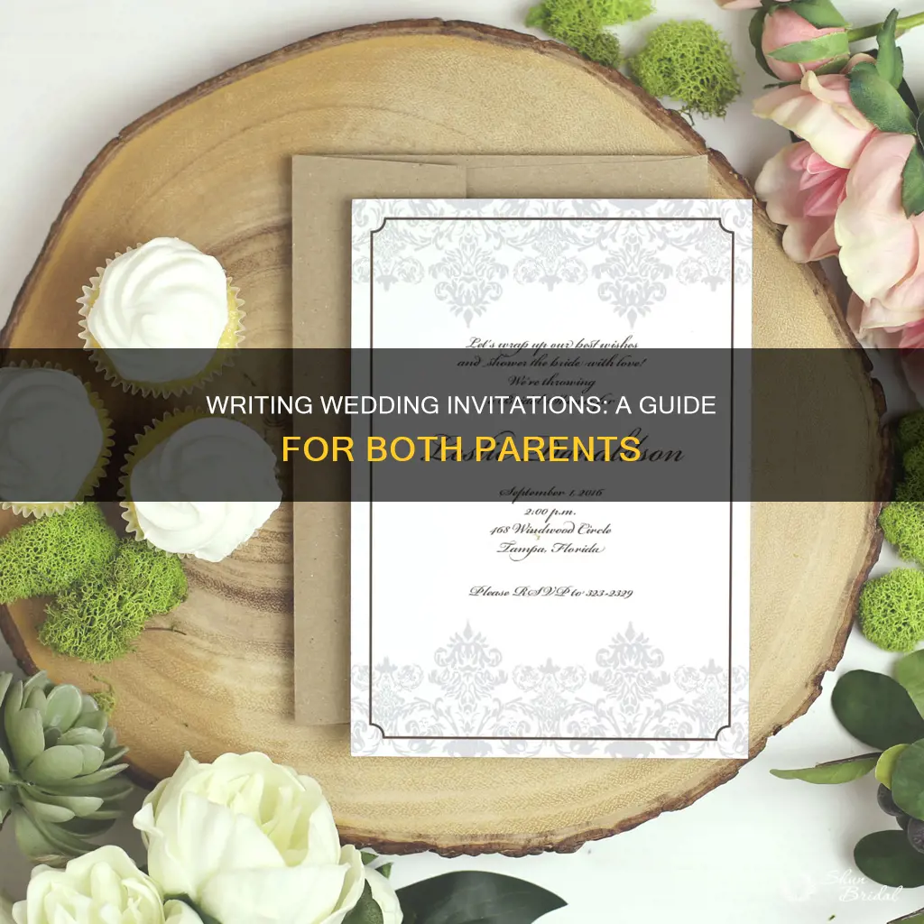 how to write wedding invitations from both patents