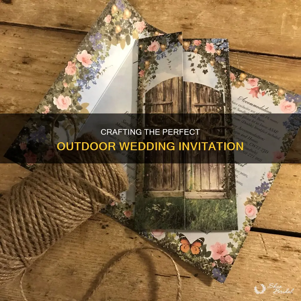 how to write wedding invitations outdoor