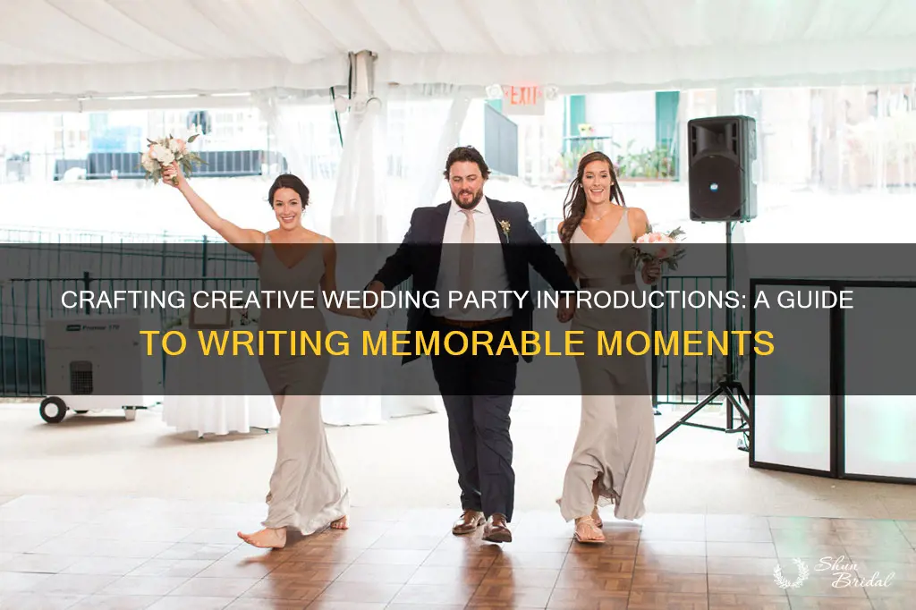 how to write wedding party introductions