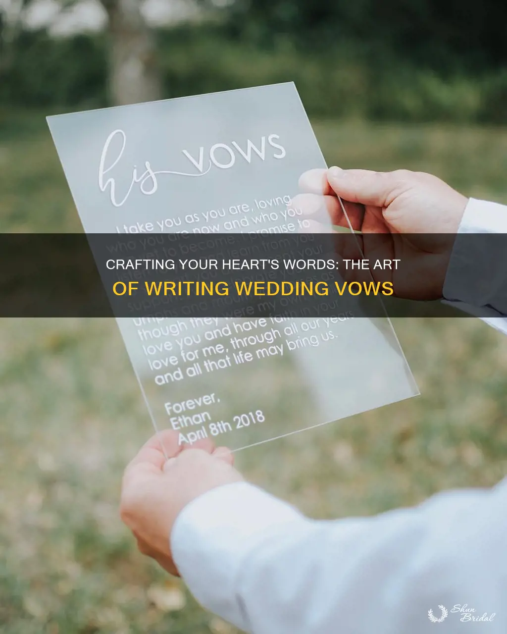 how to write wedding vow