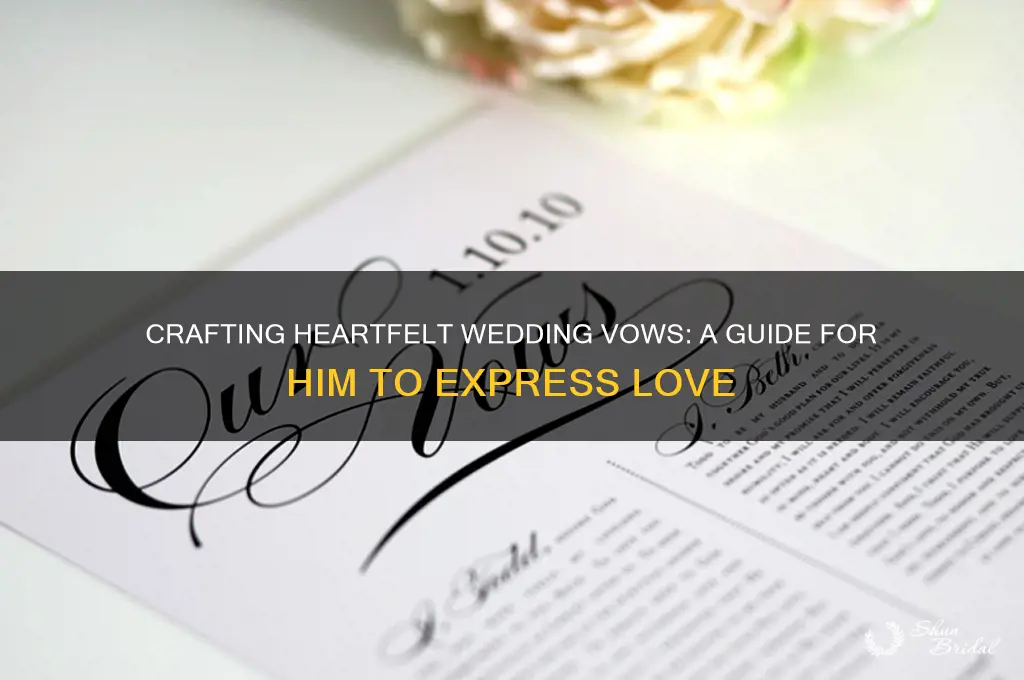 how to write wedding vows for him