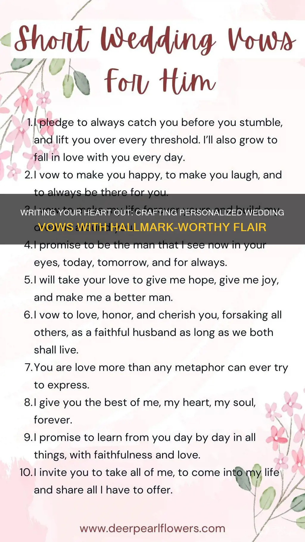 how to write wedding vows hallmark