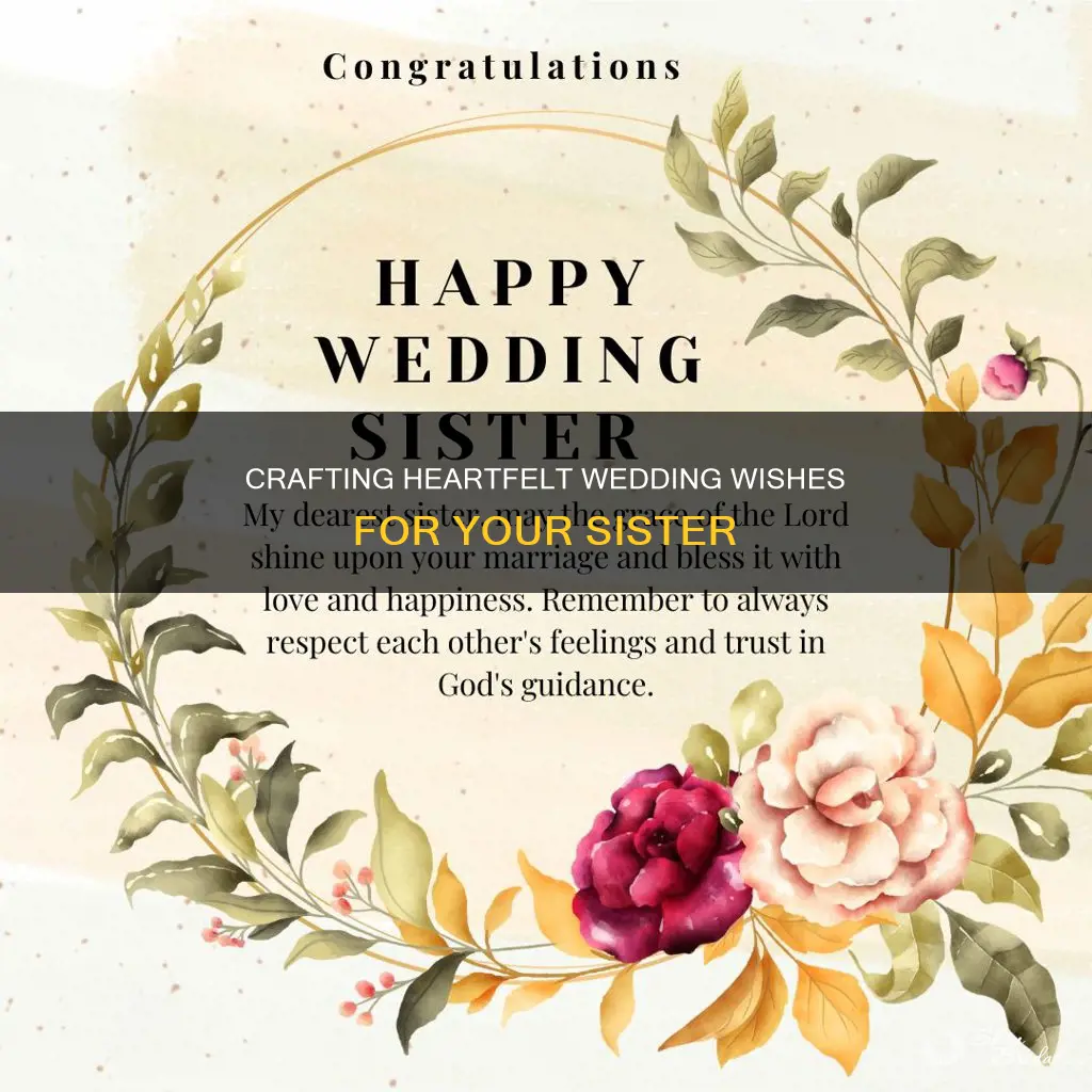 how to write wedding wishes for sister