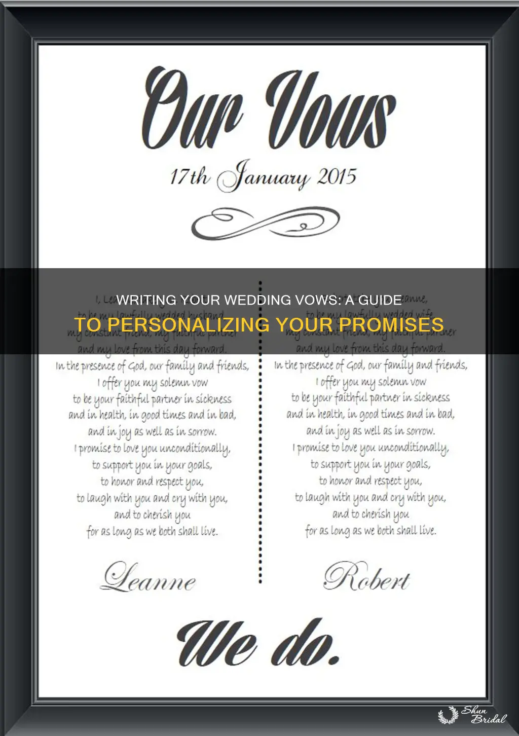 how to write your own wedding vws