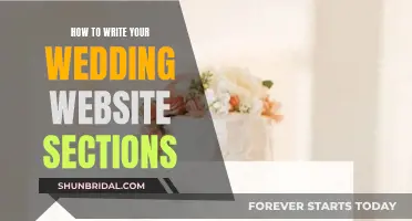 Crafting Your Wedding Website: A Guide to Personalized Sections