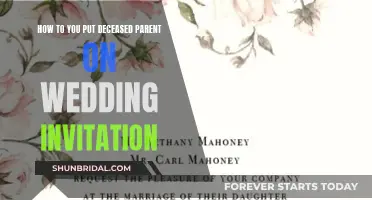 Honoring Deceased Parents in Wedding Invitations