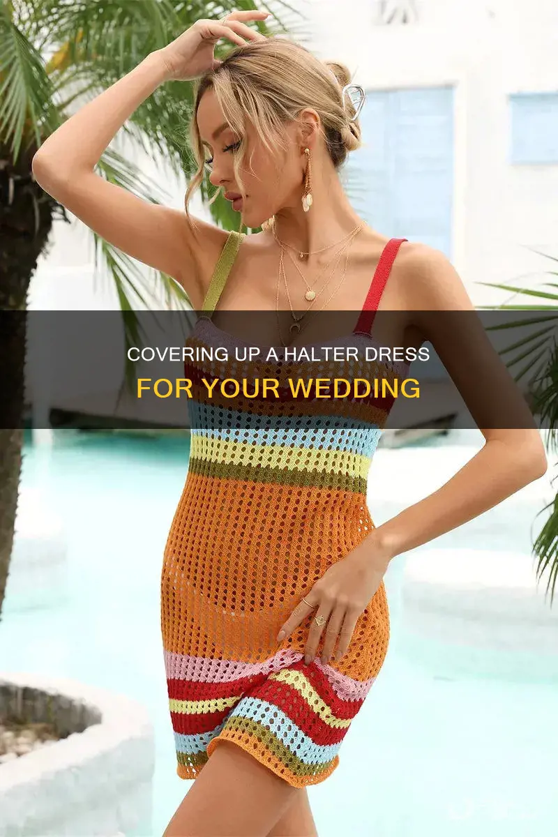 how to.cover up halter dress for wedding