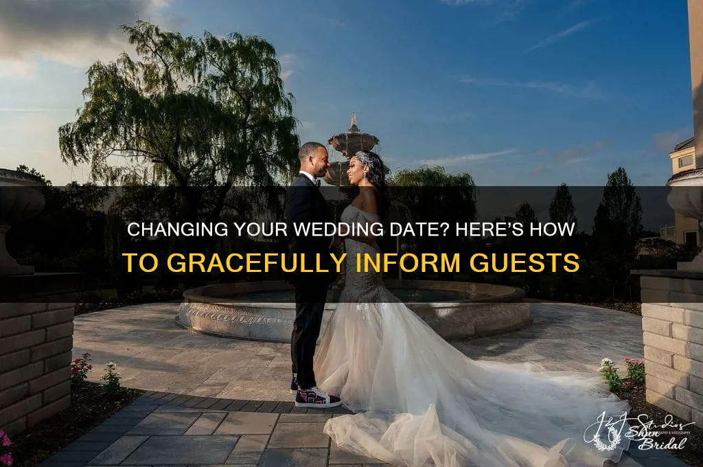 how to.tell people the wedding date changed
