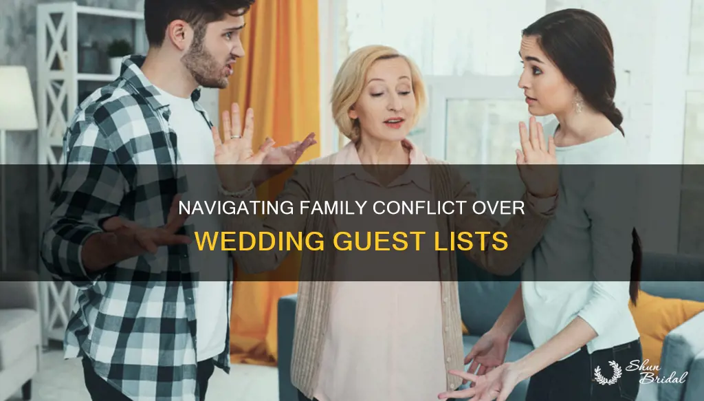 how tonhandle famiky conflict around wedding invite