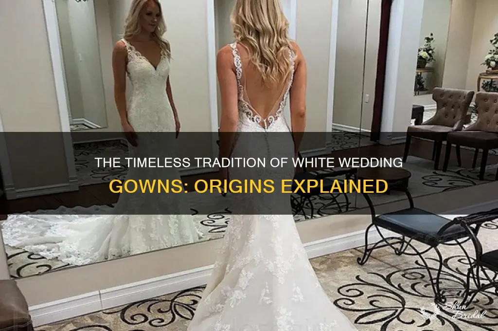 how tradition of white wedding gowns started