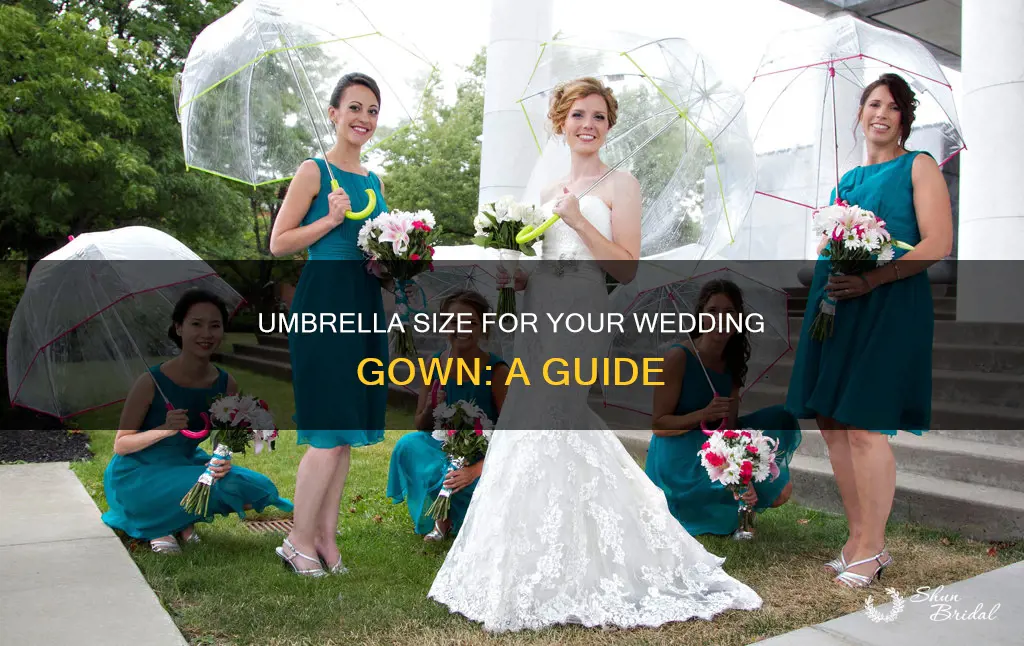 how wide an umbrella for a wedding dress