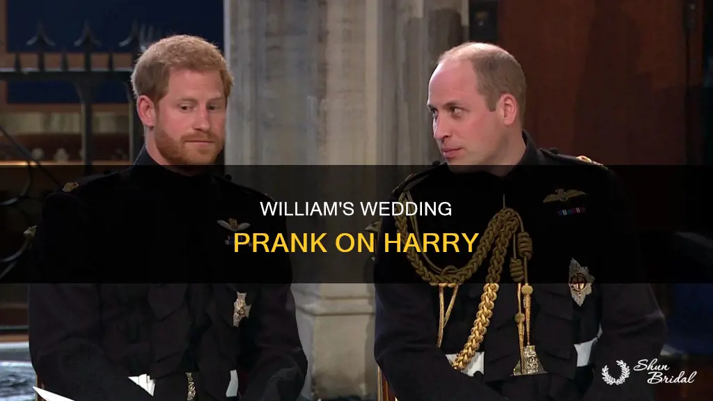 how william pranked harry at the wedding