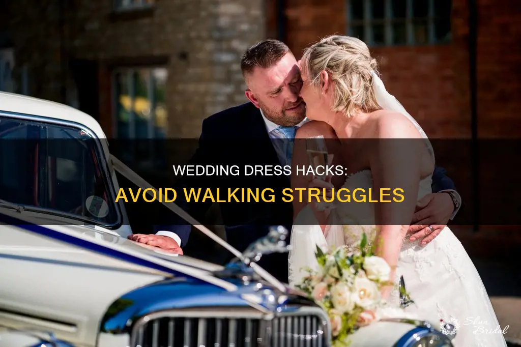 how yo avoid walking in wedding dress
