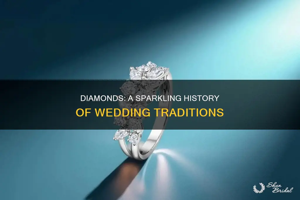 how.did diamonds.become the thing in wedding dress