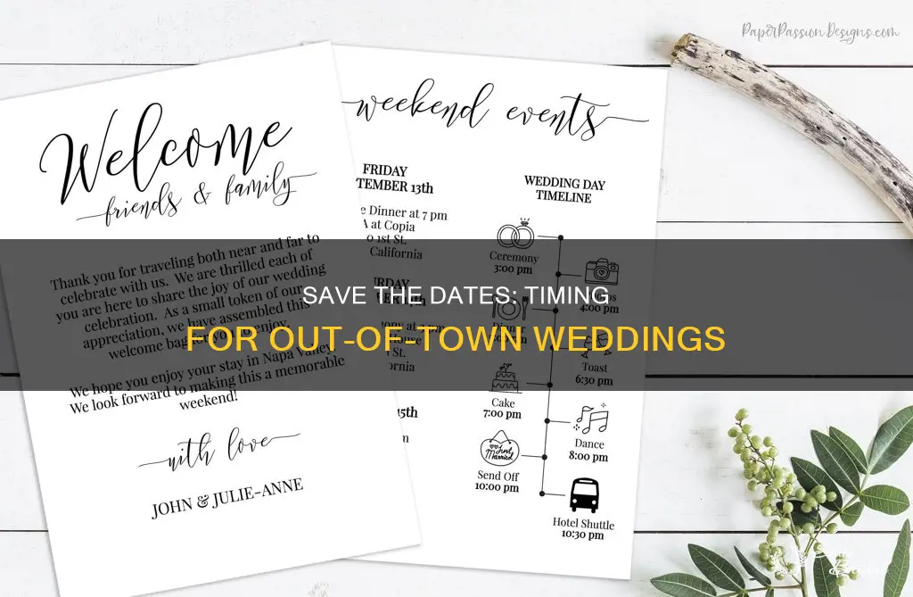 how.soon should you mail.save the dates for.an out of.town.wedding