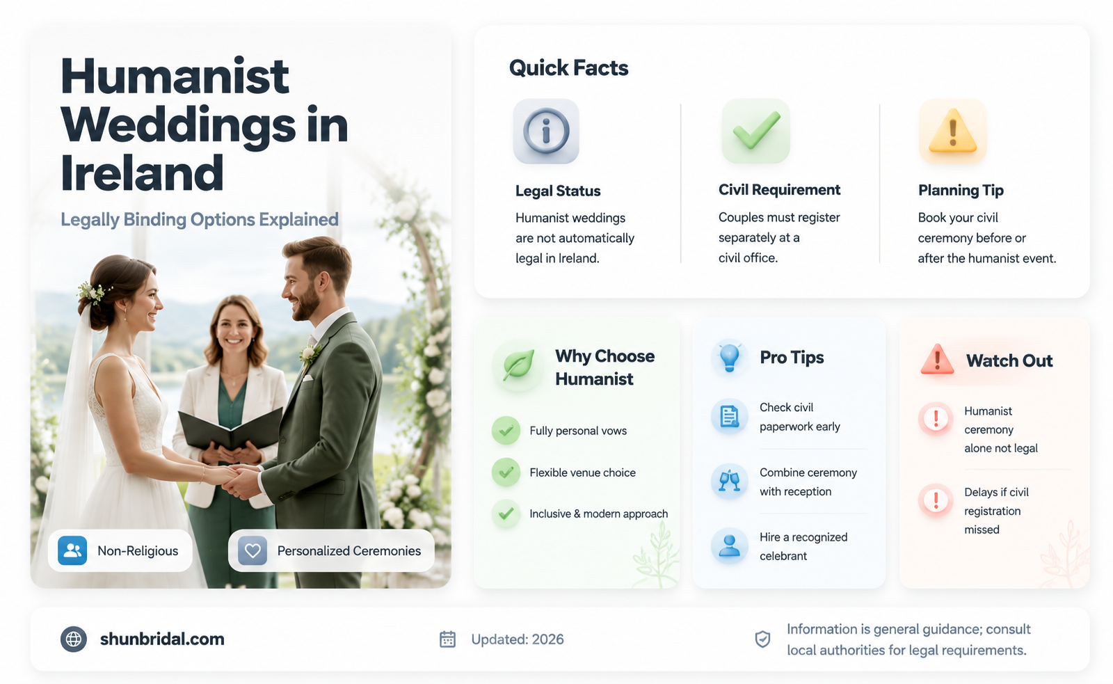 are humanist weddings legal in ireland
