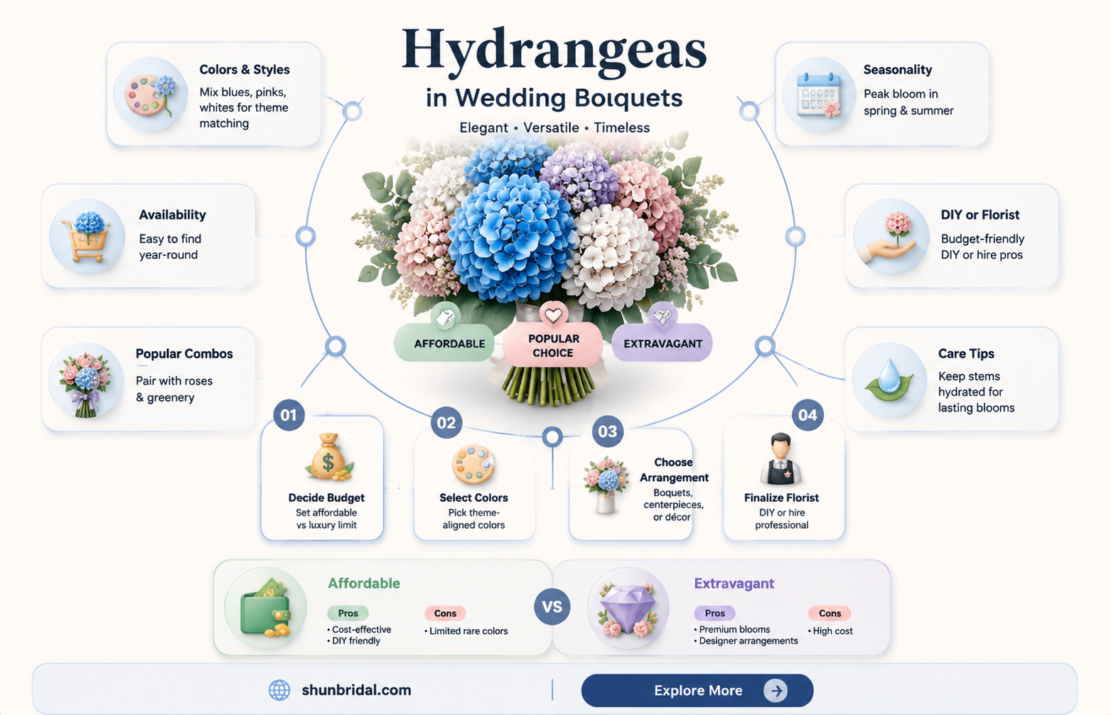 are hydrangeas expensive for weddings