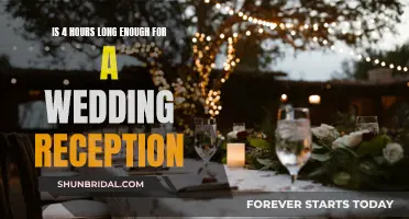 The Perfect Wedding Reception Duration: 4 Hours, Enough?