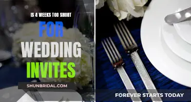 Wedding Invite Etiquette: Four Weeks Too Short?