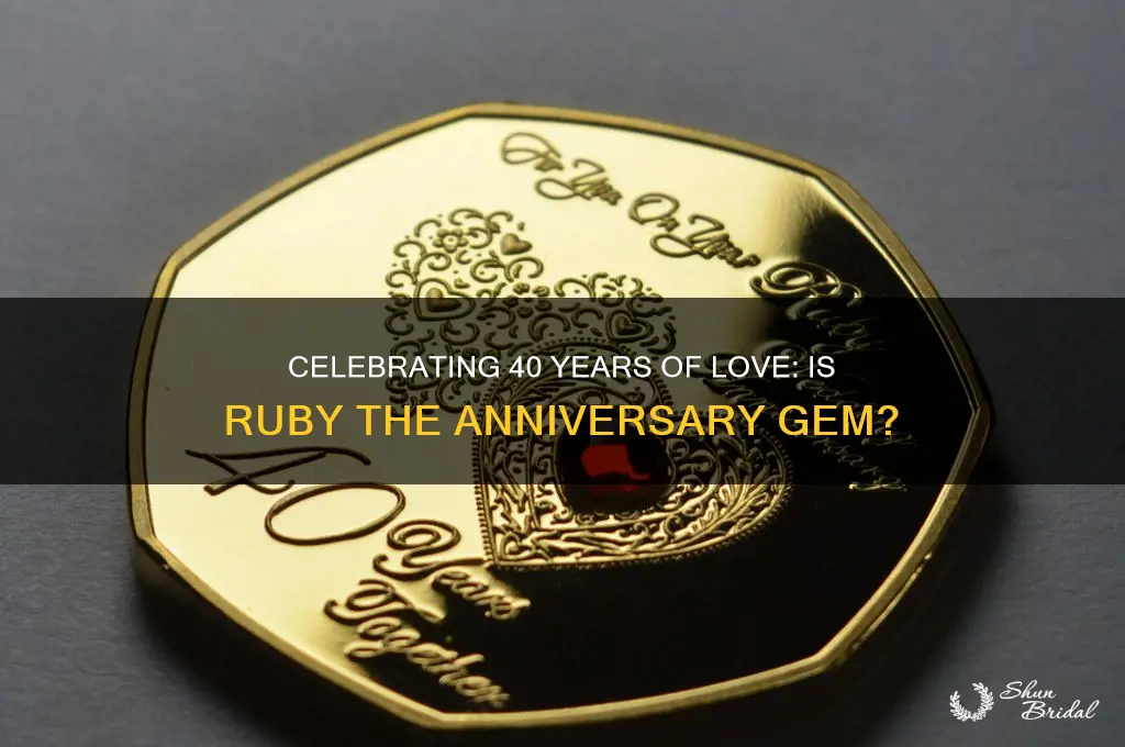 is 40th wedding anniversary ruby