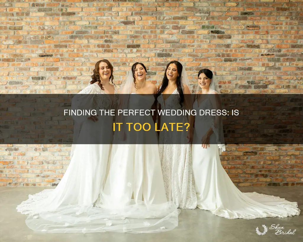 is 8 months late to shop for a wedding dress